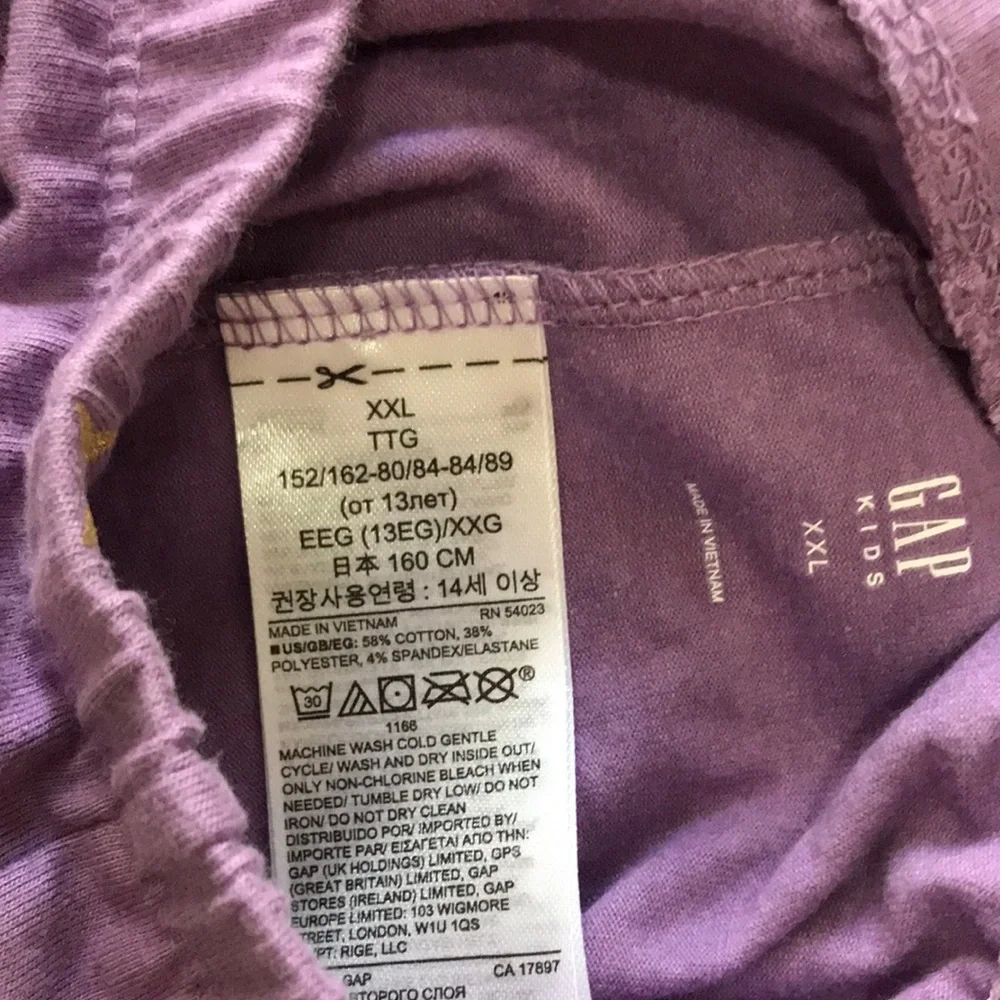 GAP Kids Purple Star Print Leggings SZ XXL